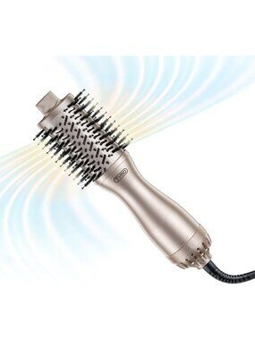 Lightweight Hot Air Brush & Volumizer - 2 Inch Oval Barrel, Fast Drying, 2-in-1